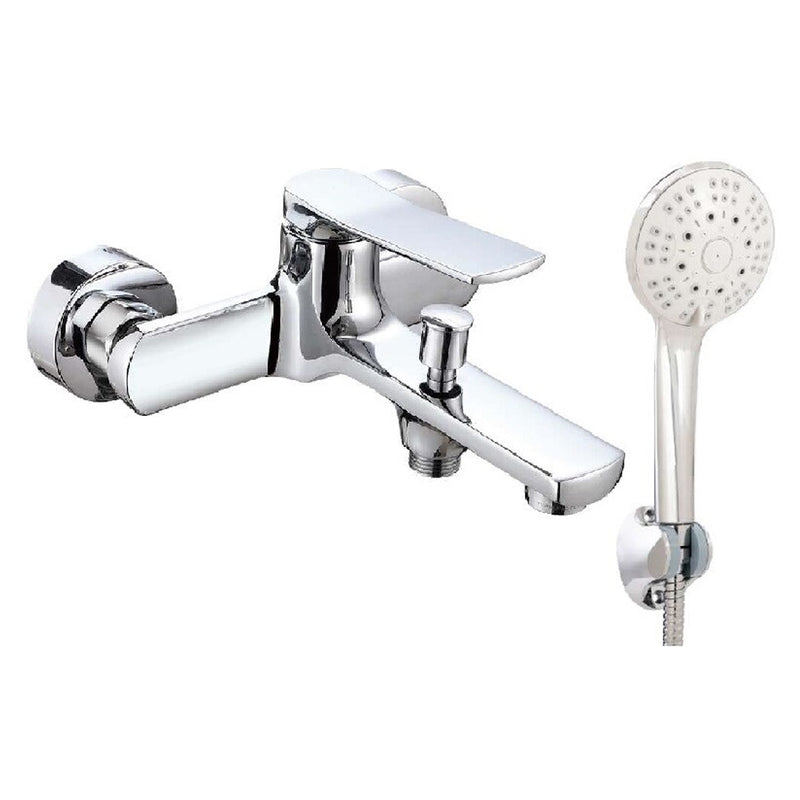 Composizione di miscelatori per lavabo alto, bidet e vasca Lumix in ottone cromato by CeramicStore | Lo specialista del tuo bagno