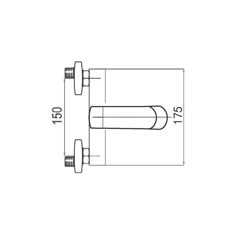 Composizione di miscelatori per lavabo alto, bidet e vasca Lumix in ottone cromato by CeramicStore | Lo specialista del tuo bagno