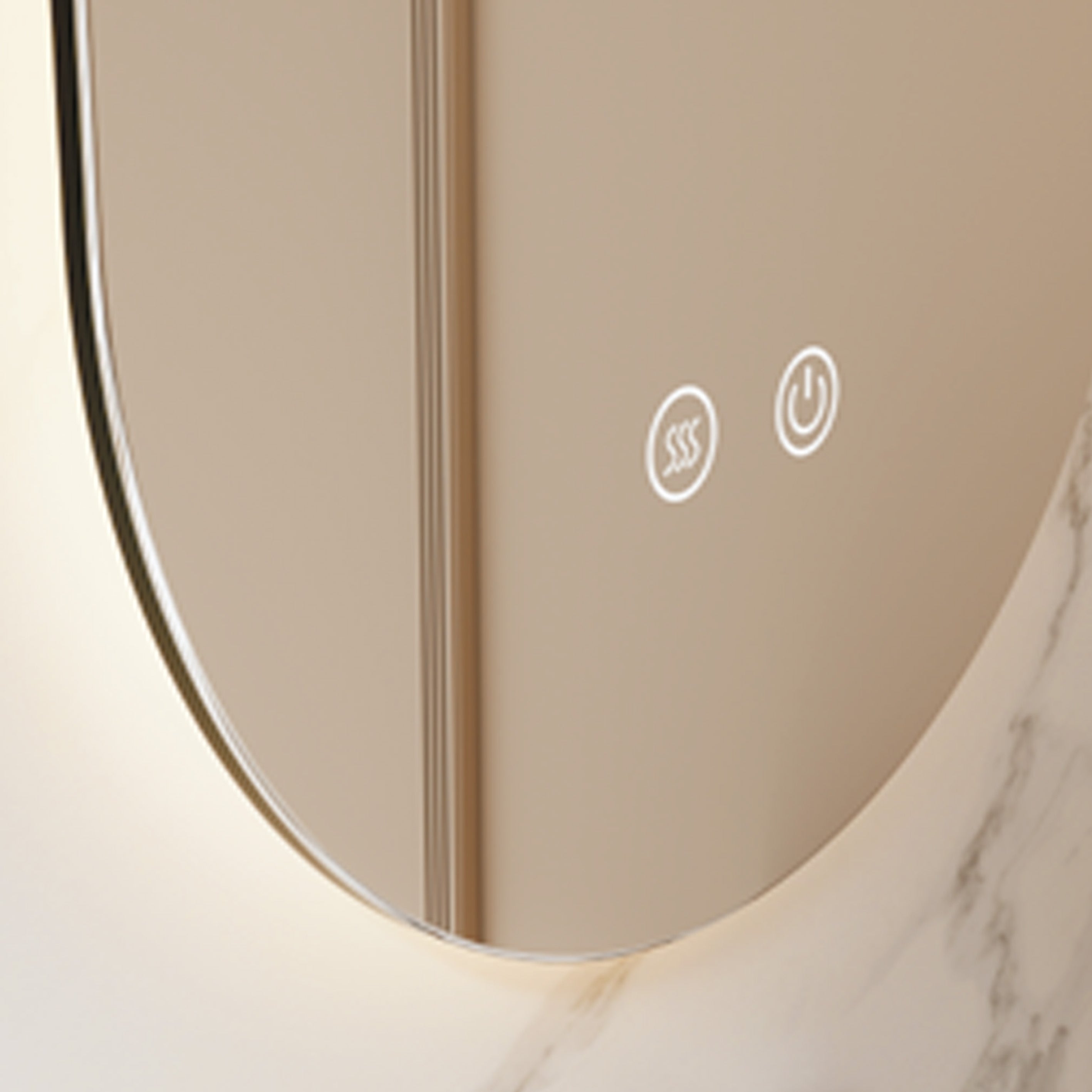 Specchio ovale retroilluminato Eterea 40x80 con antifog manuale e 3 tonalità di luce by CeramicStore | Lo specialista del tuo bagno