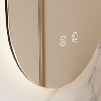 Specchio ovale retroilluminato Eterea 40x80 con antifog manuale e 3 tonalità di luce by CeramicStore | Lo specialista del tuo bagno