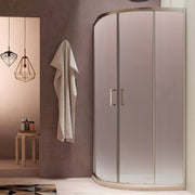 Box doccia semicircolare cm 90x90 modello Loop con cristallo opaco 6 mm textured anticalcare Smart Clean by CeramicStore | Lo specialista del tuo bagno