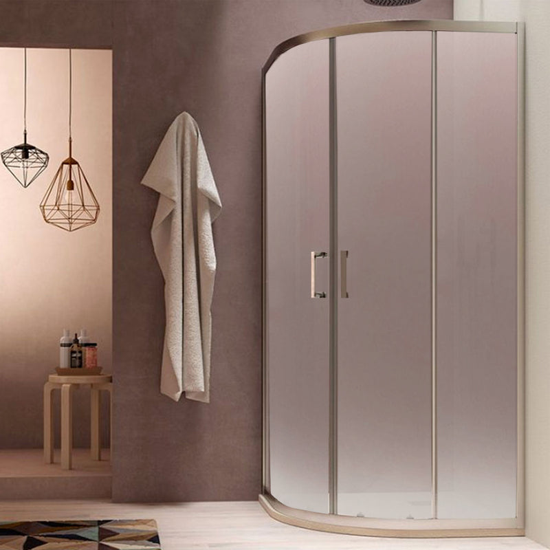 Box doccia semicircolare cm 80x80 modello Loop con cristallo opaco 6 mm textured anticalcare Smart Clean by CeramicStore | Lo specialista del tuo bagno