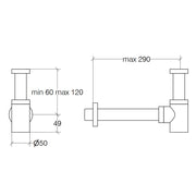 Sifone di scarico per bidet in ottone verniciato nero attacco 1''-1/4 mm Lineabeta by CeramicStore | Lo specialista del tuo bagno