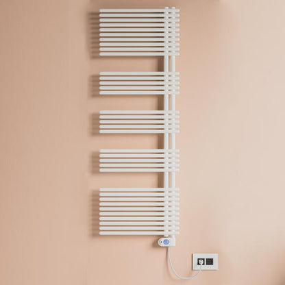 Termoarredo elettrico bianco Lazzarini E-Garda a 25 tubi resistenza 600 watt by CeramicStore | Lo specialista del tuo bagno