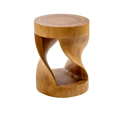Sgabello 'Twister' in legno di Suar by Cipi  à˜ 34