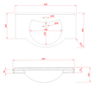 Mobile bagno a terra modello Rimini07 cm 85x195x48 laccato lucido bianco by CeramicStore | Lo specialista del tuo bagno