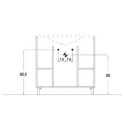 Mobile bagno a terra modello Rimini08 cm 85x195x48 rovere nabucco by CeramicStore | Lo specialista del tuo bagno