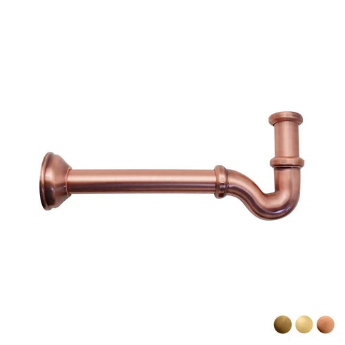 Sifone a s tappo laterale senza piletta 1 1/4 1 1/4 dorato