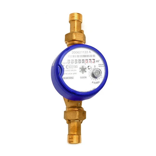 Contatore per acqua fredda t50 quadrante asciutto diam. 15 1/2 l.110