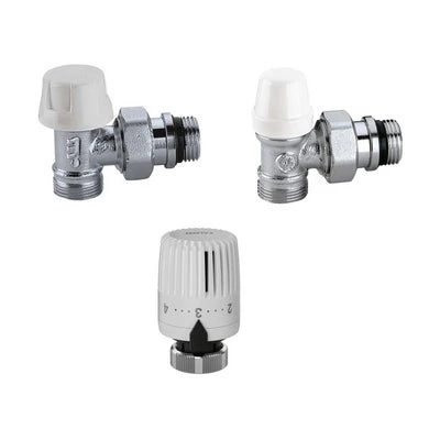 Kit valvola detentore comando termostatico 3/8 a squadra