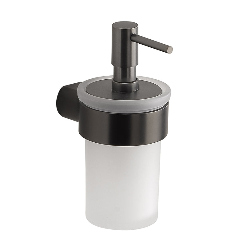 Dosasapone a muro con erogatore di Gedy serie Pirenei - Gun Metal by CeramicStore | Lo specialista del tuo bagno