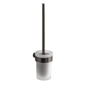 Scopino da muro con ciuffo in setole Gedy serie Pirenei - Gun Metal by CeramicStore | Lo specialista del tuo bagno
