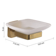 Portasapone Gedy modello Tonga 10.3x11.6xH5 cm - Oro Matt by CeramicStore | Lo specialista del tuo bagno
