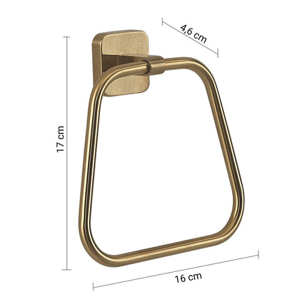 Portasalviette ad anello Gedy modello Tonga 17x4.6xH16 - Oro Matt by CeramicStore | Lo specialista del tuo bagno