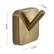 2 appendiabiti Gedy modello Tonga 4.7x3.1xH4.9 cm - Oro Matt by CeramicStore | Lo specialista del tuo bagno