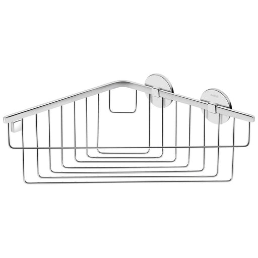 Griglia angoliera porta sapone doccia da incollo collezione 'Duo Round' by Cosmic - in ottone cromato - 26x26x13 cm by CeramicStore | Lo specialista del tuo bagno