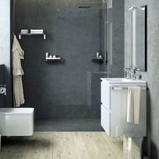Porta asciugamano a muro in acciaio cromato della collezione 'Line' by Cosmic - cm 40x6,5x3 by CeramicStore | Lo specialista del tuo bagno