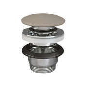 Piletta click-clack con tappo tondo cappuccino opaco per lavabi Sensation senza troppo pieno by CeramicStore | Lo specialista del tuo bagno