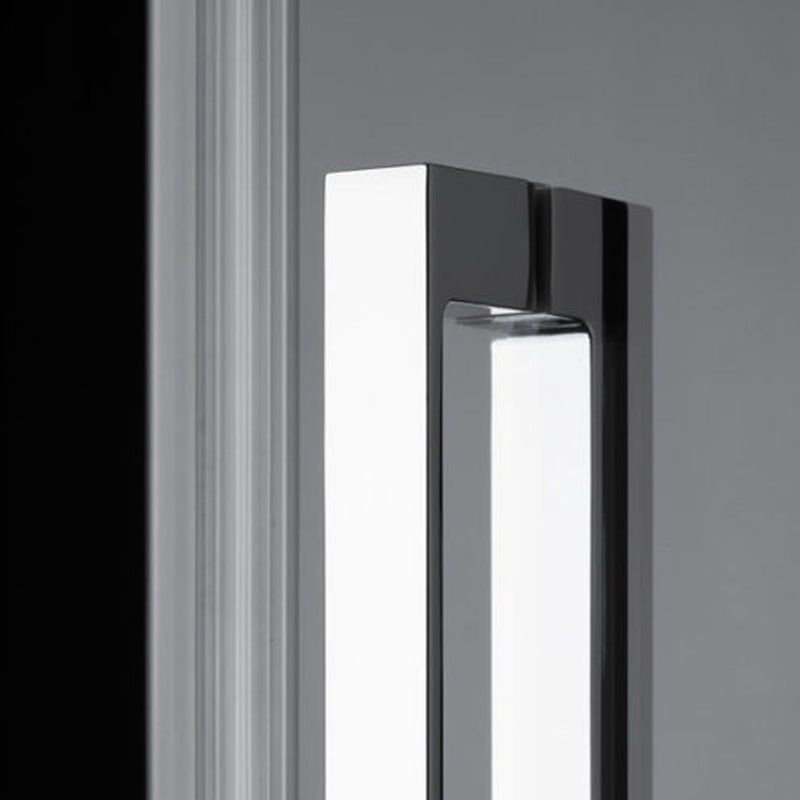 Box doccia semicircolare apertura scorrevole angolare reversibile 80x80 cm modello Dioniso in cristallo trasparente 6 mm by CeramicStore | Lo specialista del tuo bagno