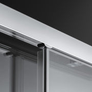 Box doccia semicircolare apertura scorrevole angolare reversibile 80x80 cm modello Dioniso in cristallo trasparente 6 mm by CeramicStore | Lo specialista del tuo bagno