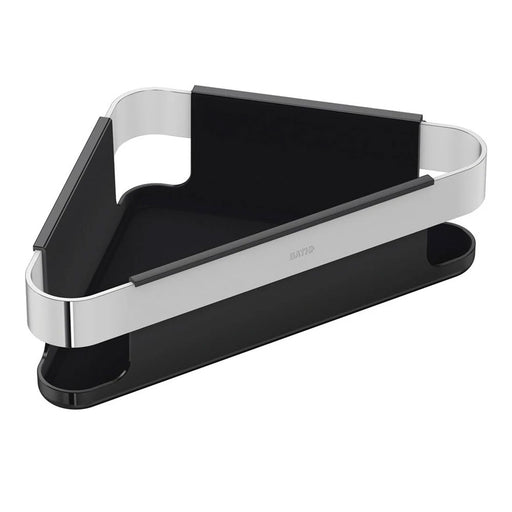 Angoliera doccia portasapone estraibile in acciaio cromato e plastica della collezione 'Line' by Cosmic - cm 21,7x21,9x8 by CeramicStore | Lo specialista del tuo bagno