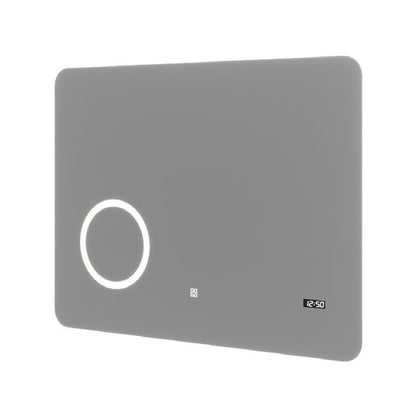 Specchio rettangolare touch dotato di orologio, termometro e ingrandimento 80x60 cm by CeramicStore | Lo specialista del tuo bagno