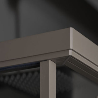 Box Doccia rettangolare 70x130 in cristallo da 6 mm e profilo minimale in alluminio colore Tortora. Versione Destra by CeramicStore | Lo specialista del tuo bagno