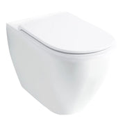 Wc filomuro con scarico traslato serie Skip 55 in ceramica con coprivaso chiusura softclose - Disegno Ceramica
