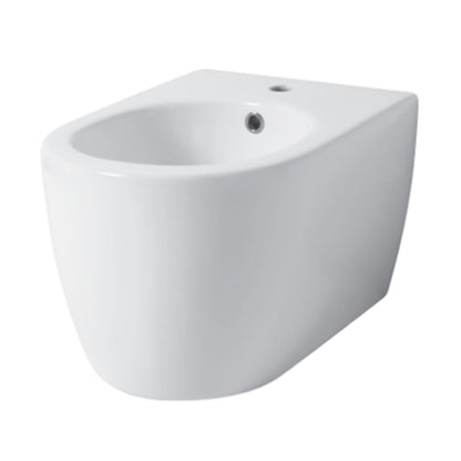 Santari sospesi serie Skip 50 in ceramica bianca con coprivaso chiusura tradizionale- Disegno Ceramica