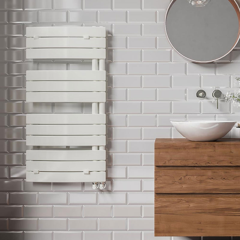 Termoarredo scaldasalviette interasse 50 Lazzarini Pieve 108x55 cm Bianco by CeramicStore | Lo specialista del tuo bagno
