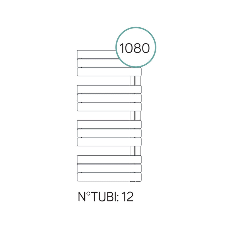 Termoarredo scaldasalviette interasse 50 Lazzarini Pieve 108x55 cm Bianco by CeramicStore | Lo specialista del tuo bagno