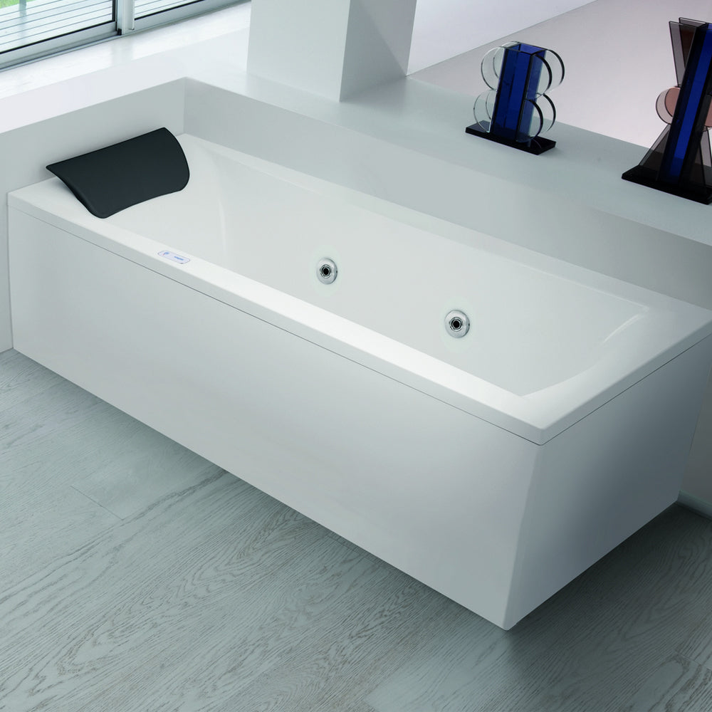 Vasca Bagno rettangolare in acrilico con poggiatesta e idromassaggio Whirpool cm 170x70 by CeramicStore | Lo specialista del tuo bagno
