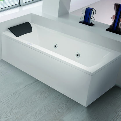 Vasca Bagno rettangolare in acrilico con poggiatesta e idromassaggio Whirpool cm 170x70 by CeramicStore | Lo specialista del tuo bagno