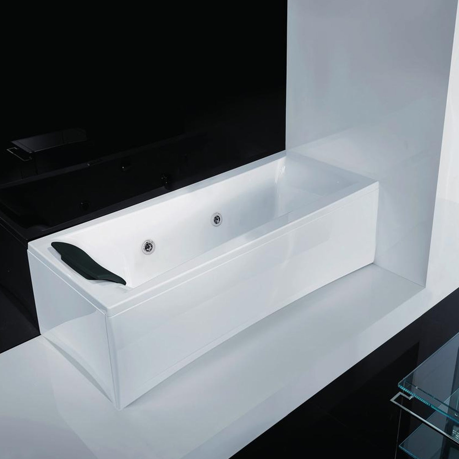 Vasca Bagno rettangolare in acrilico con poggiatesta e idromassaggio Whirpool cm 170x70 by CeramicStore | Lo specialista del tuo bagno