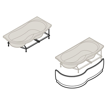 Vasca Bagno angolare Venus in acrilico con idromassaggio cm 170x70 versione destra by CeramicStore | Lo specialista del tuo bagno