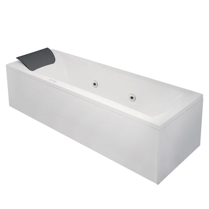 Vasca Bagno rettangolare in acrilico con poggiatesta e idromassaggio Whirpool cm 180x80 by CeramicStore | Lo specialista del tuo bagno
