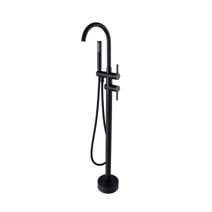 Miscelatore monocomando a pavimento per vasca freestanding RubiFlux nero by CeramicStore | Lo specialista del tuo bagno