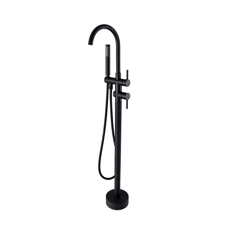 Miscelatore monocomando a pavimento per vasca freestanding RubiFlux nero by CeramicStore | Lo specialista del tuo bagno
