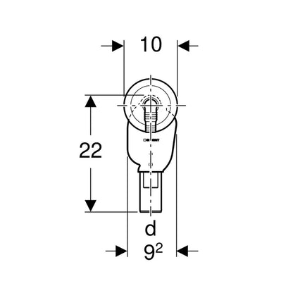 Sifone a incasso per lavatrice Geberit uscita diam. 40 mm by CeramicStore | Lo specialista del tuo bagno