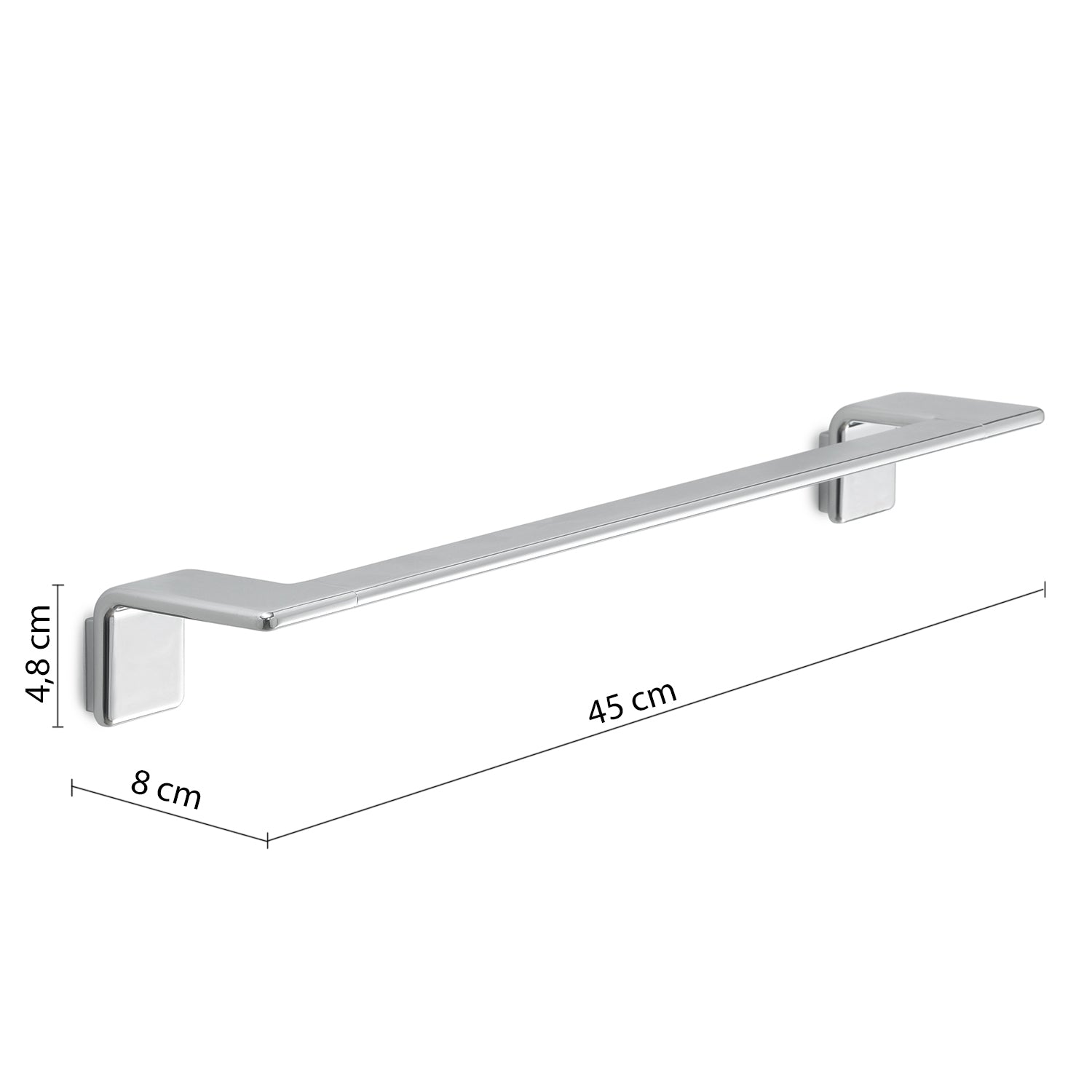Portasalviette 45 cm a parete in Acciaio AISI 304 Gedy serie Il Giglio - Cromato by CeramicStore | Lo specialista del tuo bagno