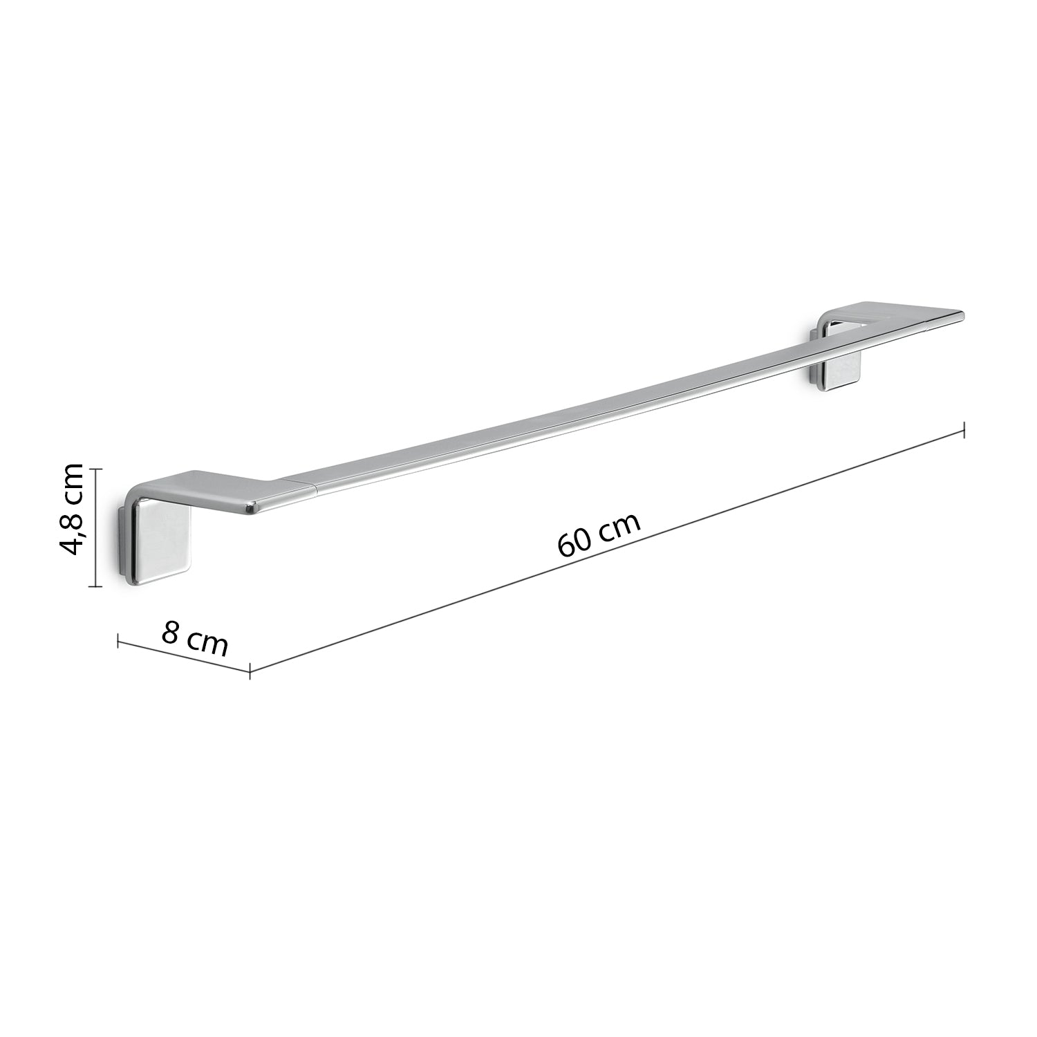 Portasalviette 60 cm a parete in Acciaio AISI 304 Gedy serie Il Giglio - Cromato by CeramicStore | Lo specialista del tuo bagno