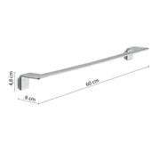 Portasalviette 60 cm a parete in Acciaio AISI 304 Gedy serie Il Giglio - Cromato by CeramicStore | Lo specialista del tuo bagno