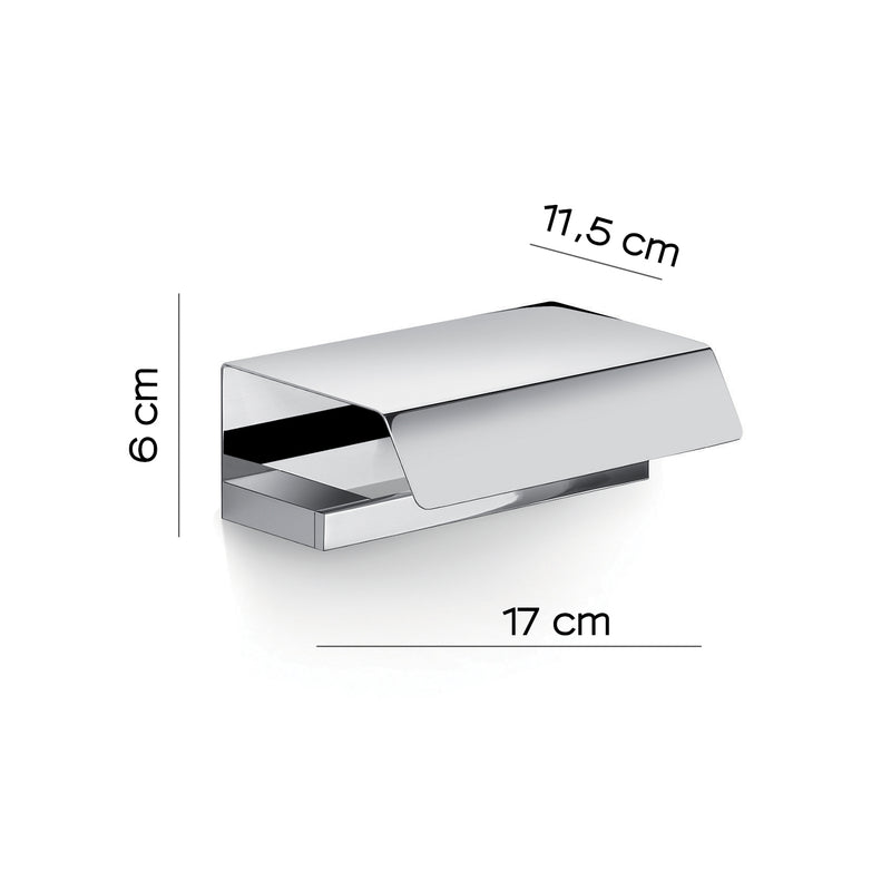 Portarotolo coperto in Ottone e Cromall Gedy serie Lanzarote - Cromato