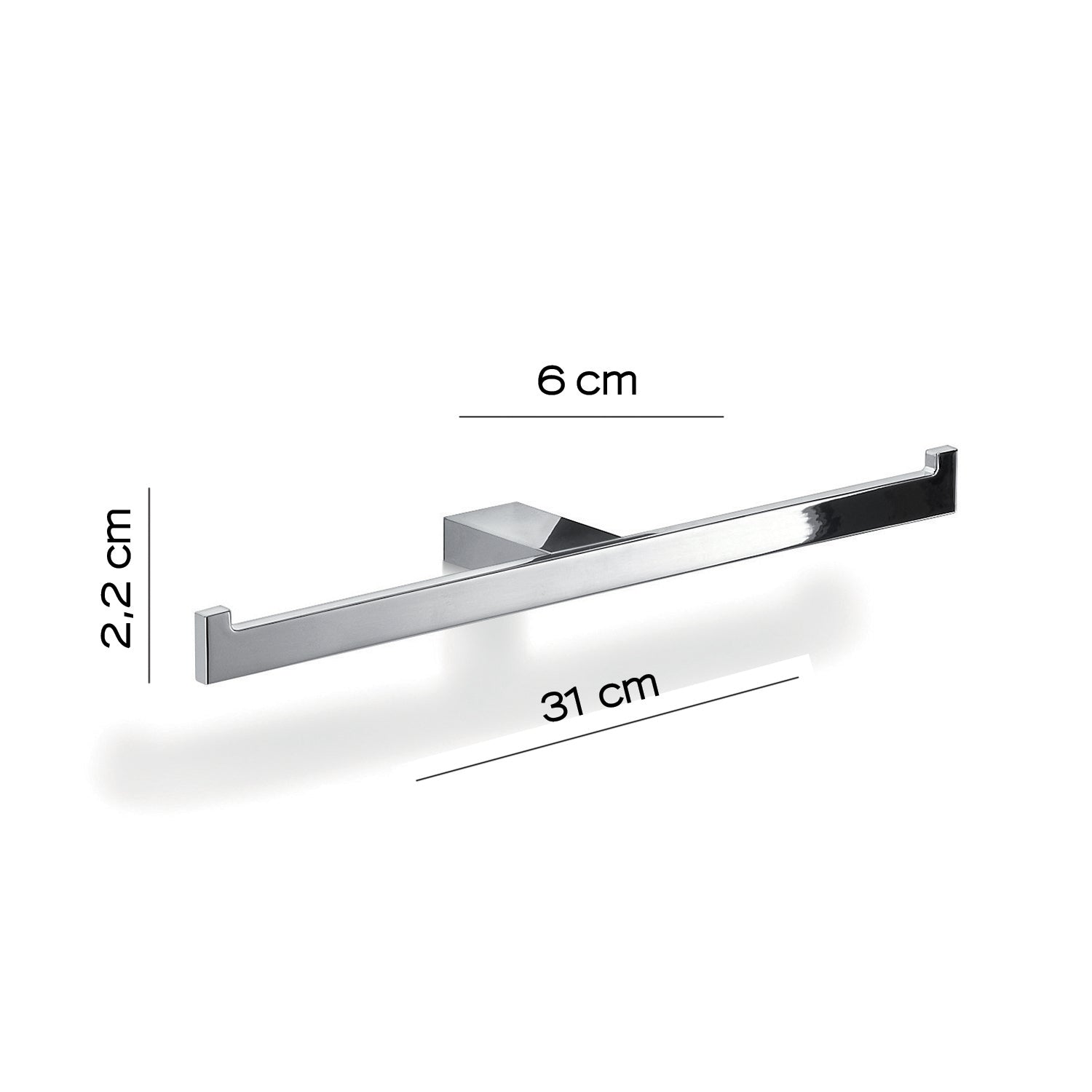 Portarotolo doppio in Ottone e Cromall Gedy serie Lanzarote - Cromato