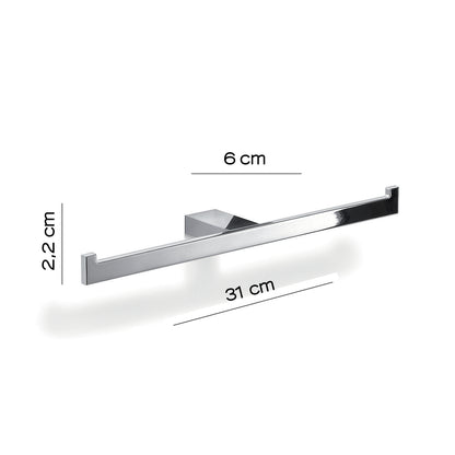Portarotolo doppio in Ottone e Cromall Gedy serie Lanzarote - Cromato