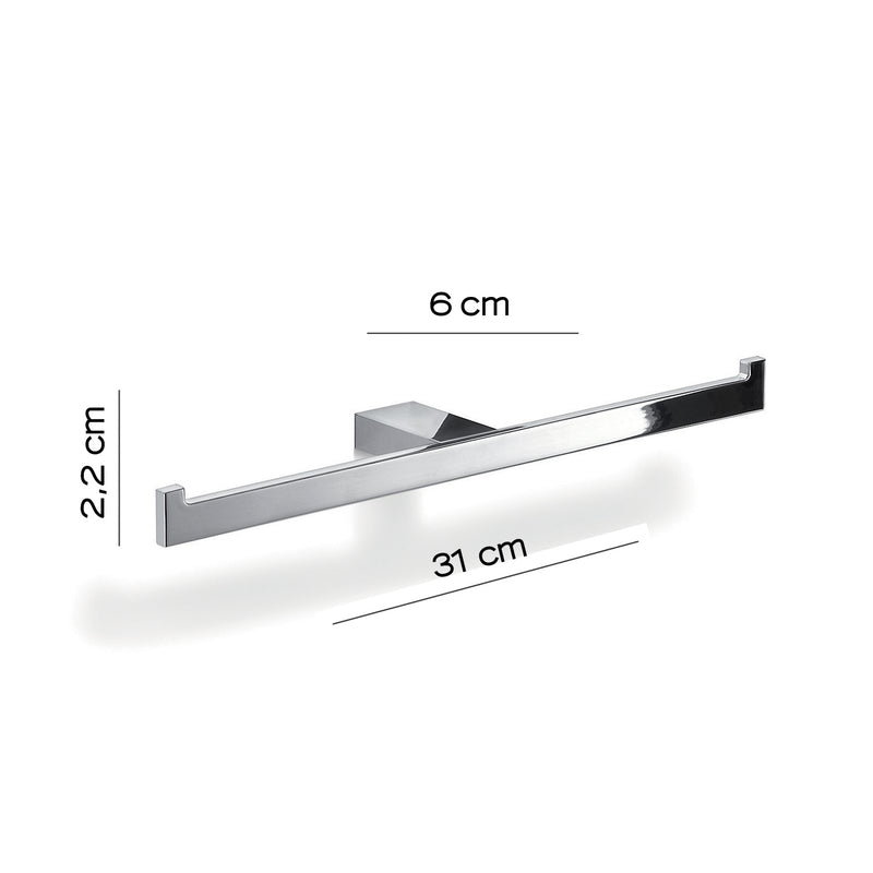 Portarotolo doppio in Ottone e Cromall Gedy serie Lanzarote - Cromato