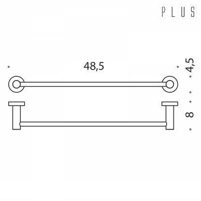 Porta salviette cm 48,5 in ottone cromato lucido collezione Plus di Colombo Design by CeramicStore | Lo specialista del tuo bagno