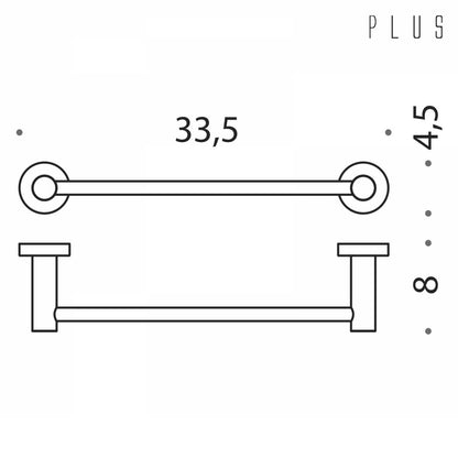 Porta salviette cm 33,5 in ottone Nero Opaco collezione Plus di Colombo Design by CeramicStore | Lo specialista del tuo bagno