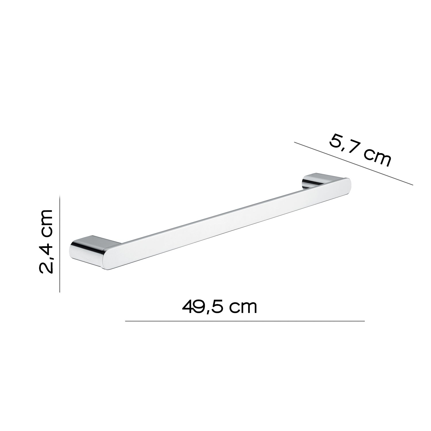 Portasalviette 50 cm a parete Gedy serie Azzorre - Cromato by CeramicStore | Lo specialista del tuo bagno