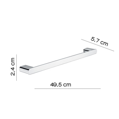 Portasalviette 50 cm a parete Gedy serie Azzorre - Cromato by CeramicStore | Lo specialista del tuo bagno